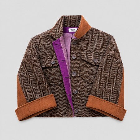 Blouson chevron beige