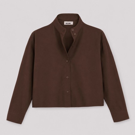 Chemise courte marron