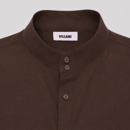 Chemise courte marron