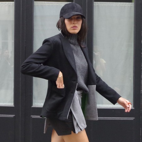 Blazer en baby camel noir