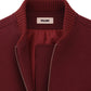 Oversized shoulder garnet pure wool jacket