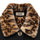 Black jacket with leopard faux fur lining