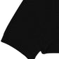 Black short-sleeved crew neck sweater
